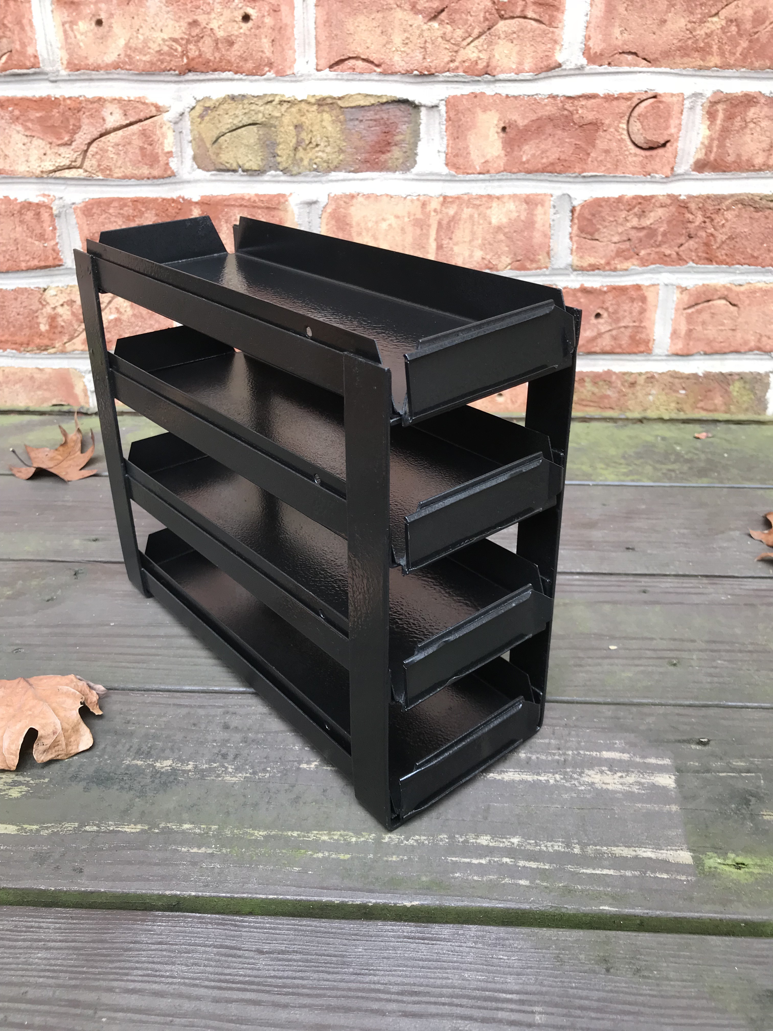 spray painted sliding drawers