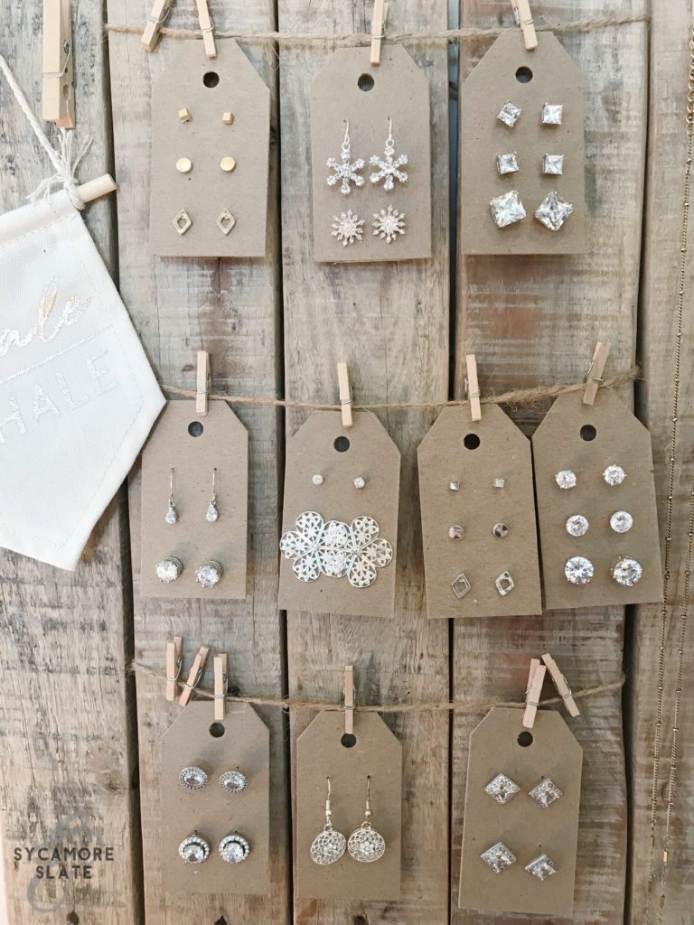 DIY Earring Tag Cards Sycamore and Slate