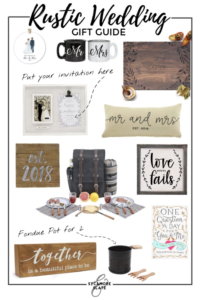 rustic wedding gift guide - These items and so many more!