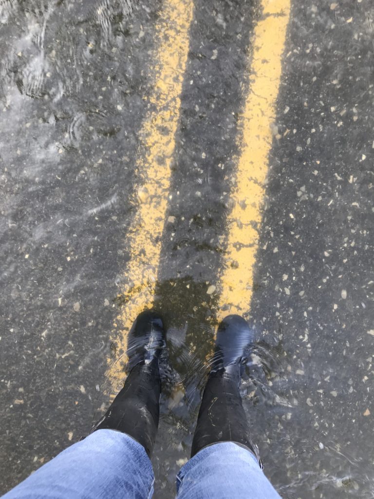 flooded road