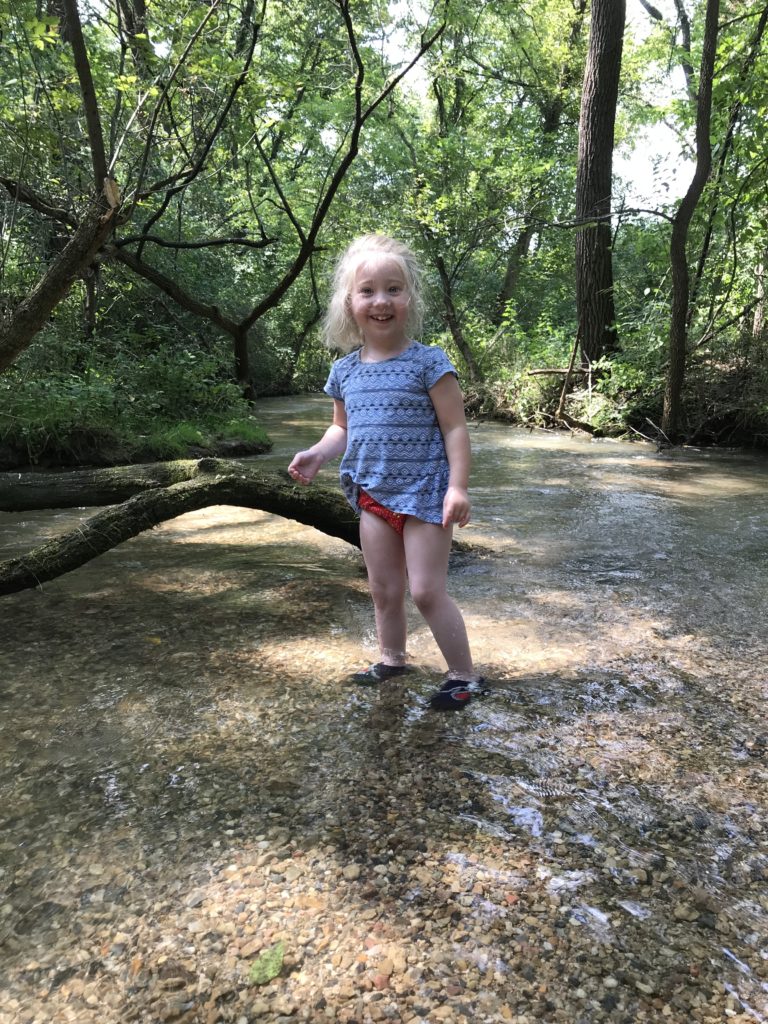 stream walks with Evie