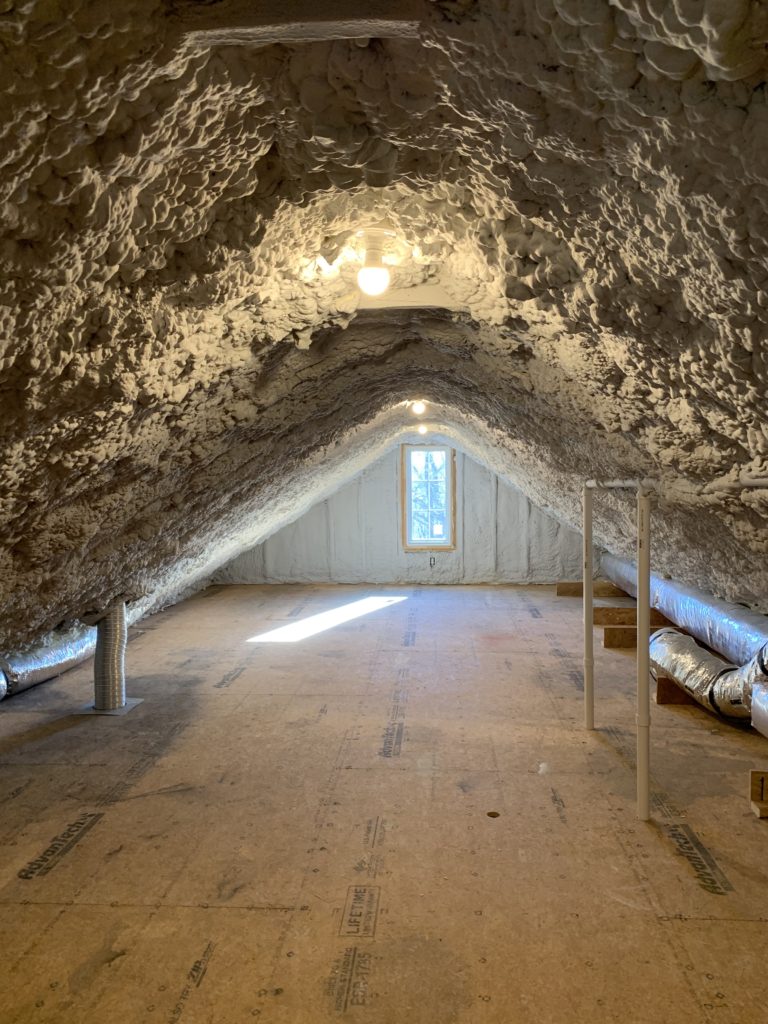 spray foam attic ceiling