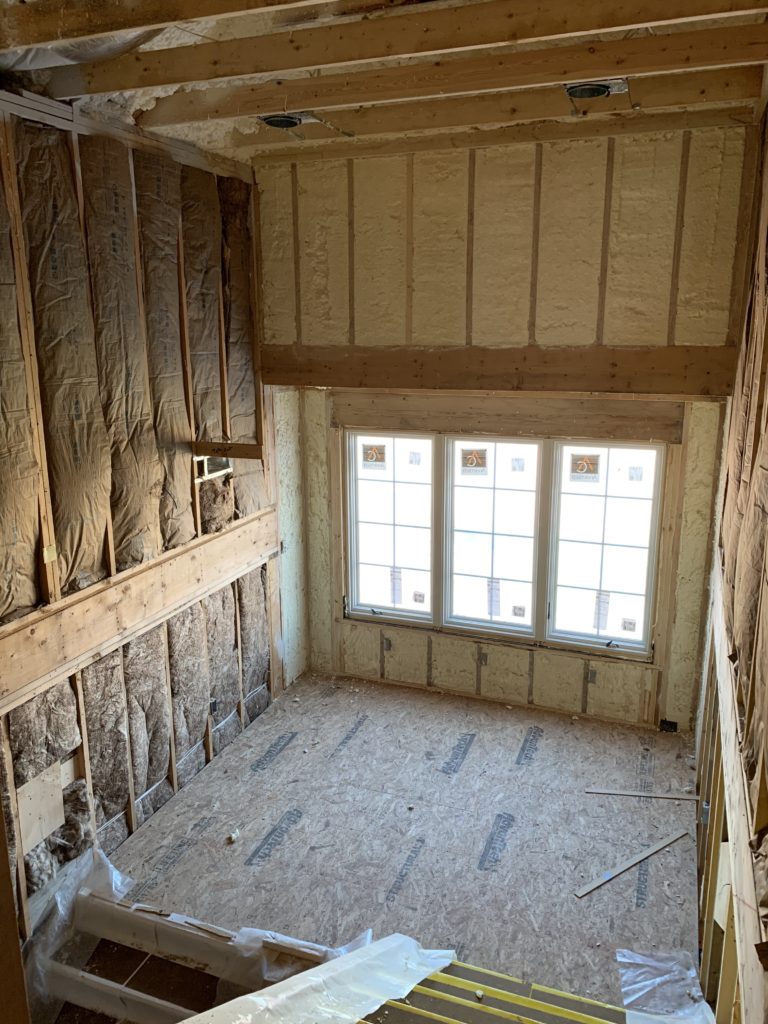 insulation on stair landing