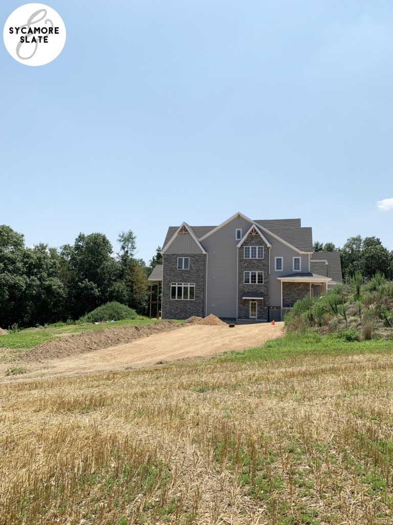 stair tower side of farmhouse 