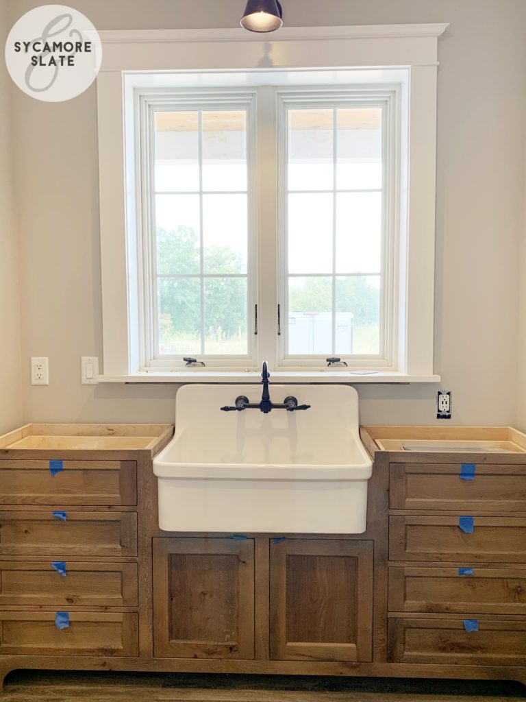 mudroom wall sink with faucet