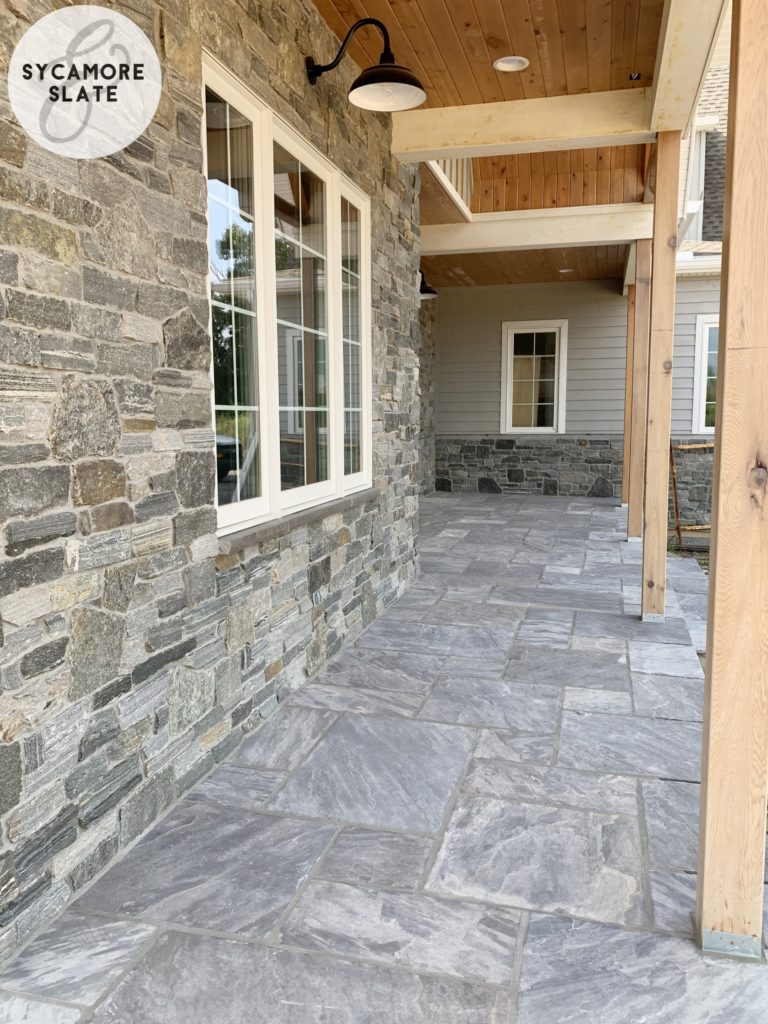 flagstone front porch