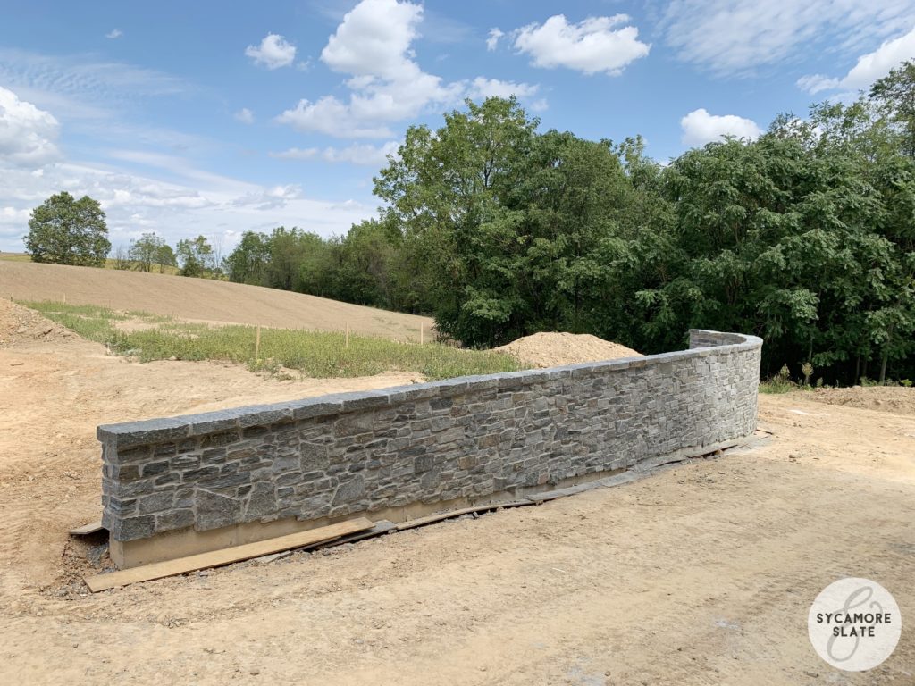 retaining wall with stone