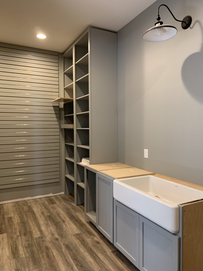 walk in pantry cabinets and sink