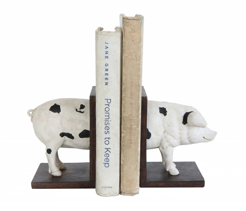 Resin Pig Bookends