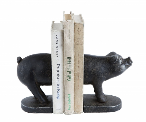 Cast Iron Pig Bookends