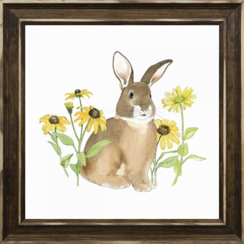 framed bunny print