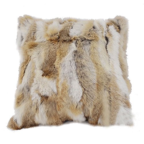 rabbit fur pillow