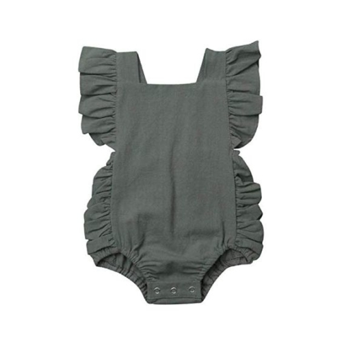 Green ruffle bodysuit