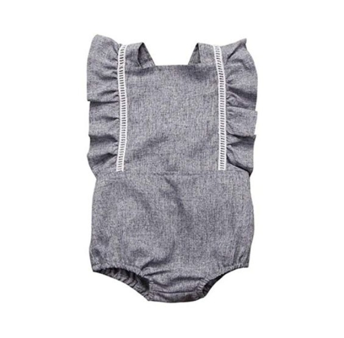 Sleeveless ruffle bodysuit