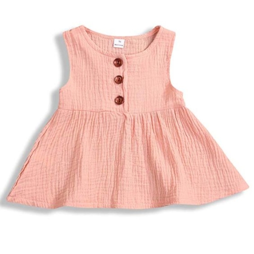 Ruffly button dress